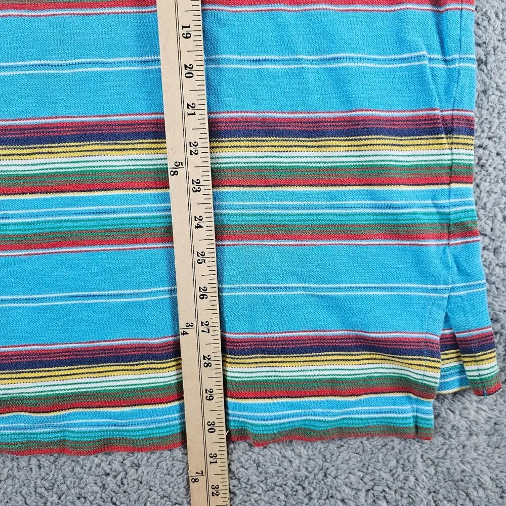 Vintage Polo Ralph Lauren Shirt Mens XXL Blue Striped Short Sleeve Preppy Casual